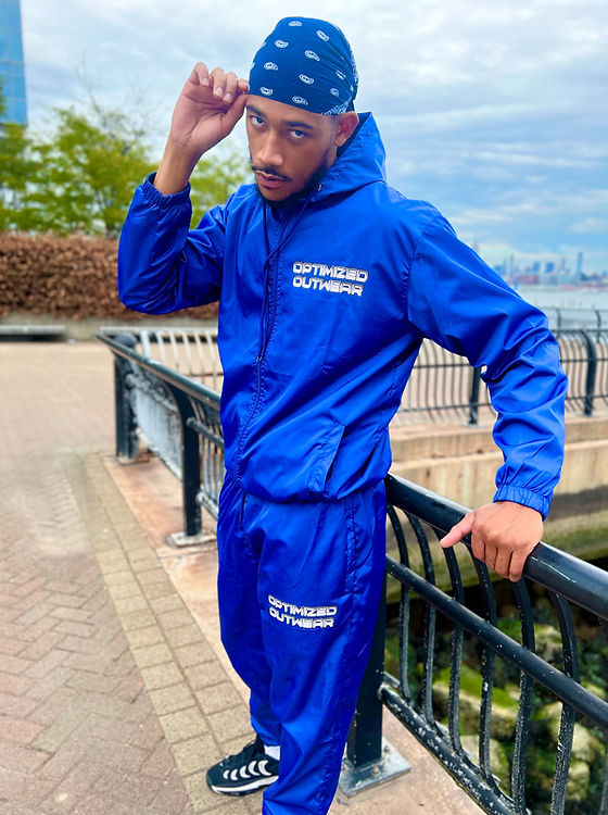 Royal Blue Windbreaker Set - Fashion, Clothes, Men’s Hoodie Set - Featured Fashion