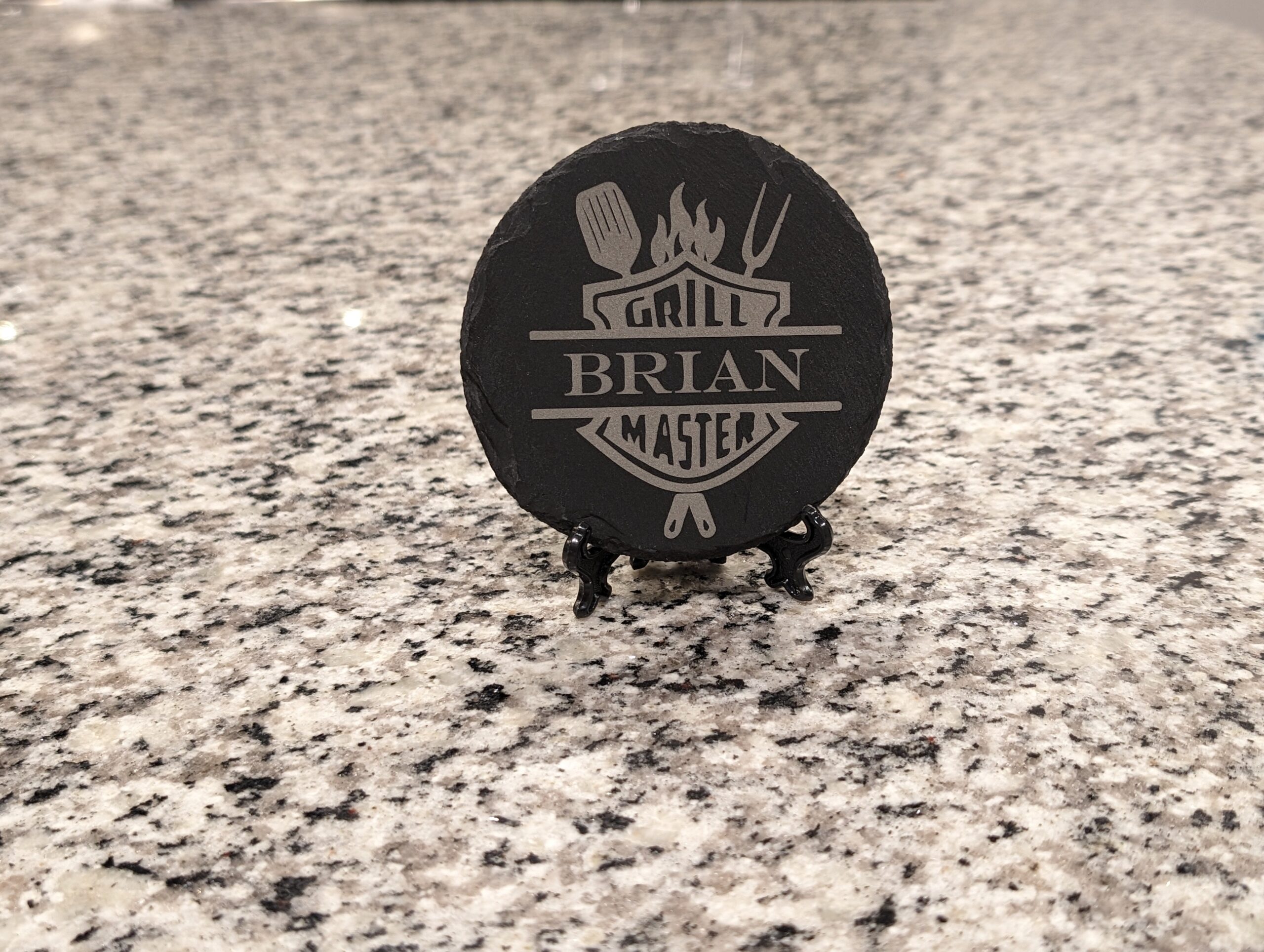 Custom Grill Master Slate Coaster - (Uncategorized)