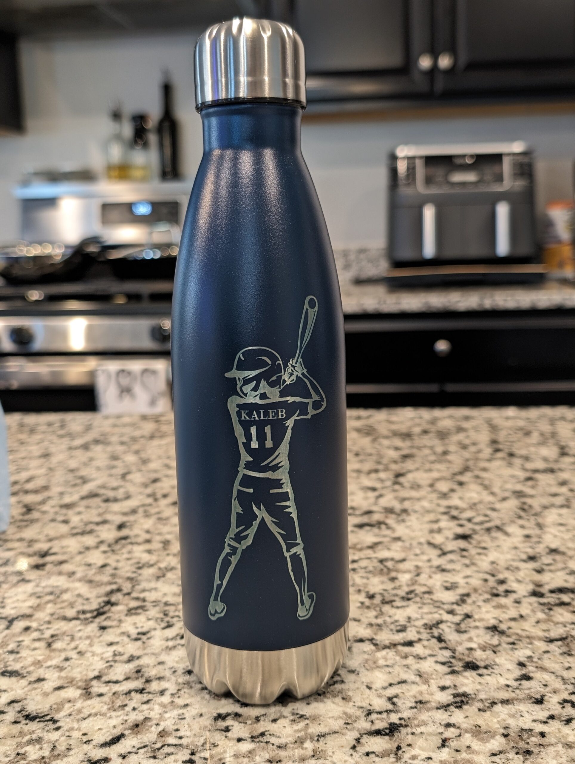 Personalized Stainless Sports Bottle – Pick your Sport - (Uncategorized)