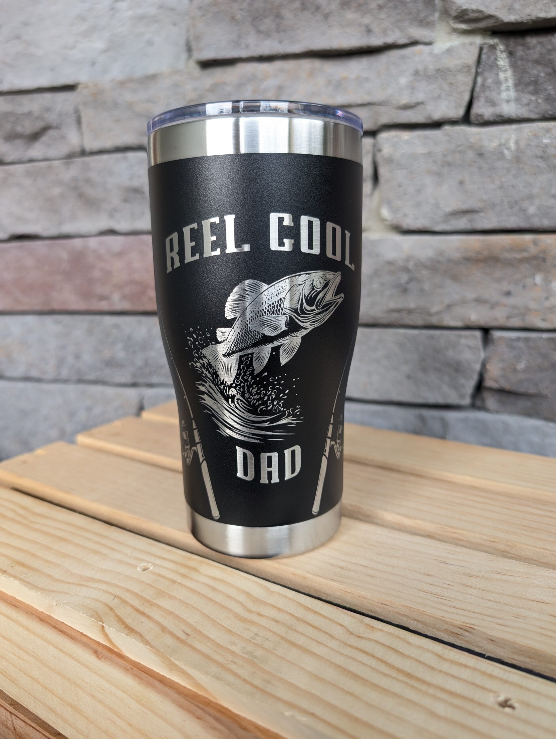 "Reel Cool Dad" Customizable Fishing Tumbler
