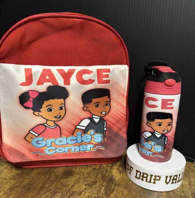 Customized kids backpack & tumbler set