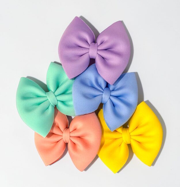 6” puff hair bows
