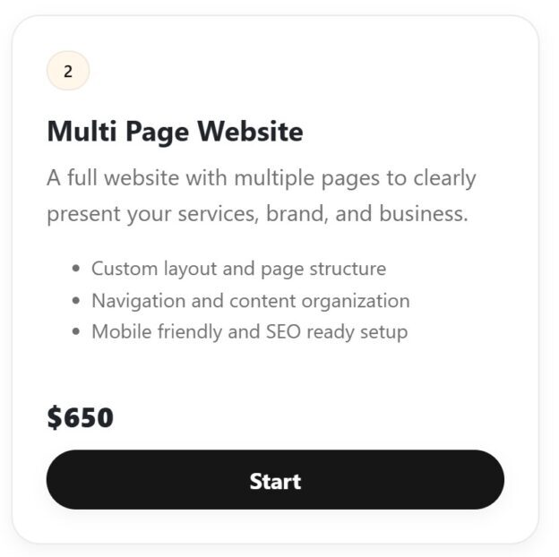 Multi page website