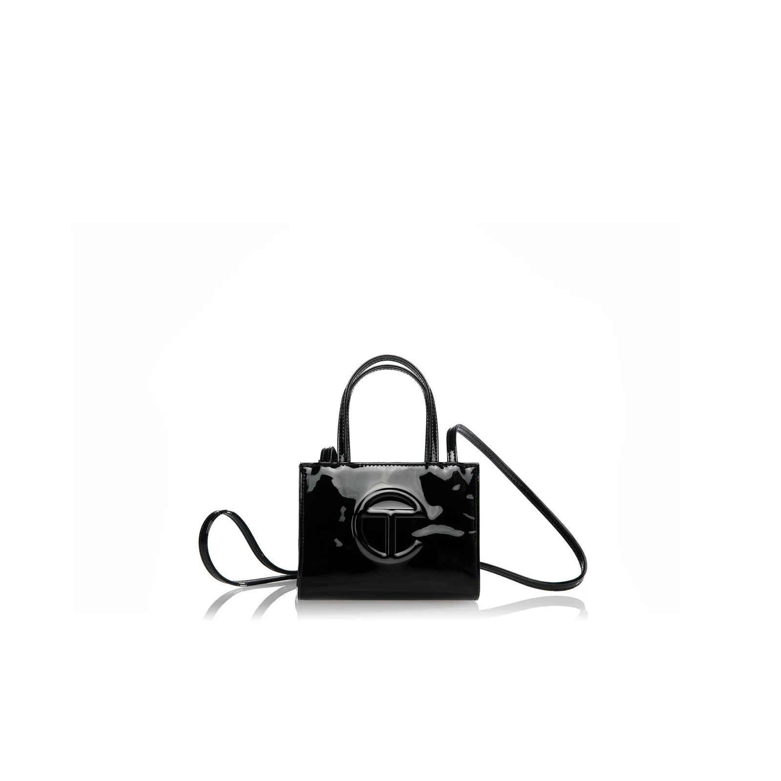Small Shopping Bag | Black Patent