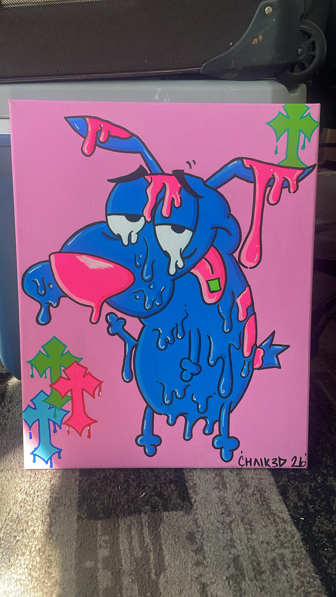 Trippy courage - Art, Prints / Wall Art - cartoon
