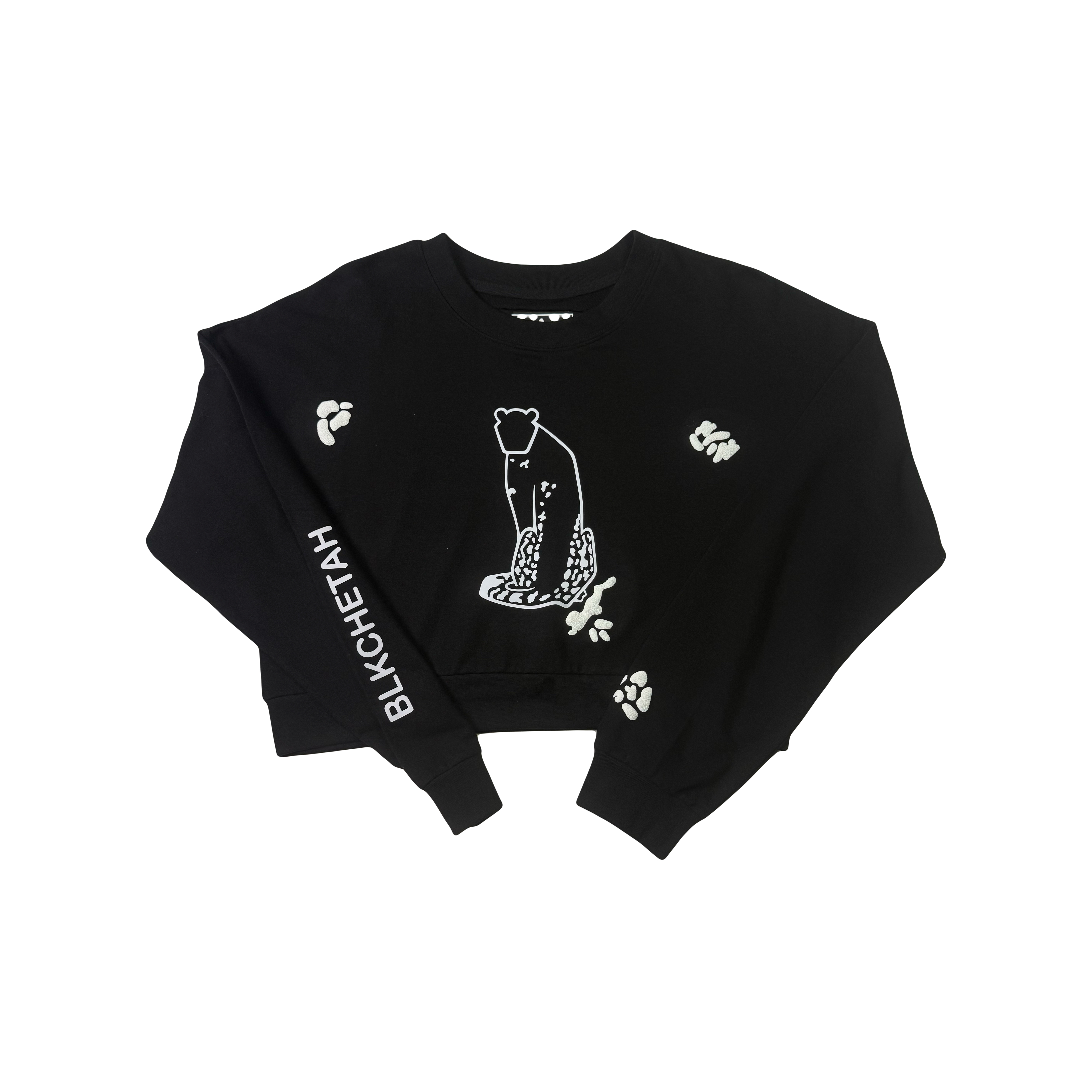 BLKCHETAH CROP SWEATER - Crop Tops - Crop Trops Sweater Women's Wear