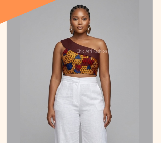 AURA African print Crop top | Chic Afri Fashion