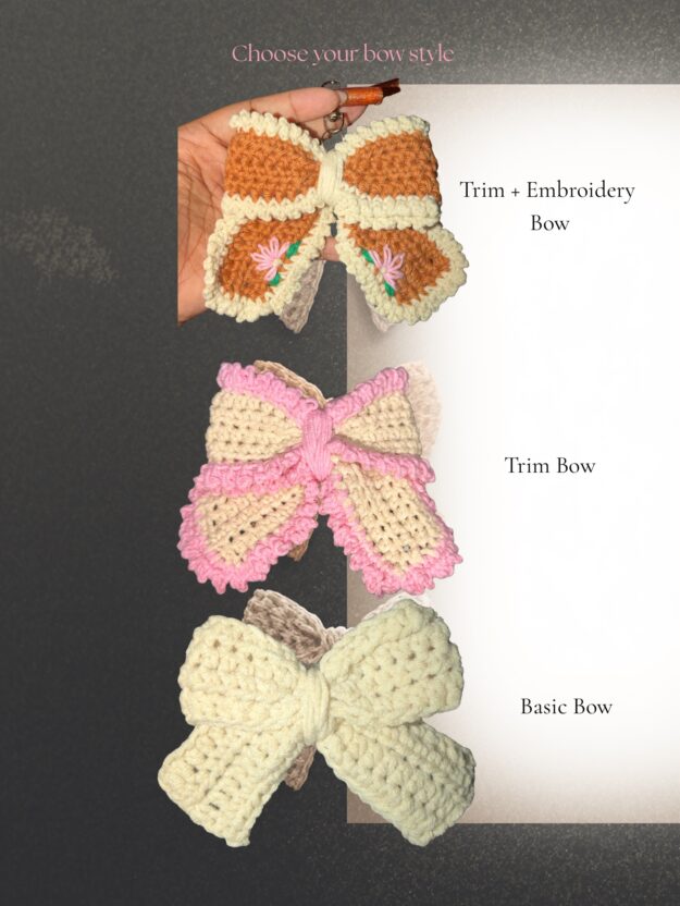 Crochet Kindle Bow Charm - Handmade / Crochet / Knitting - charm, crochet, crochet accessories, kindle
