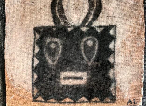 AFRICAN MASK. CANVAS PAINTING