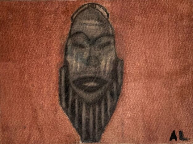 AFRICAN MASK. CANVAS PAINTING