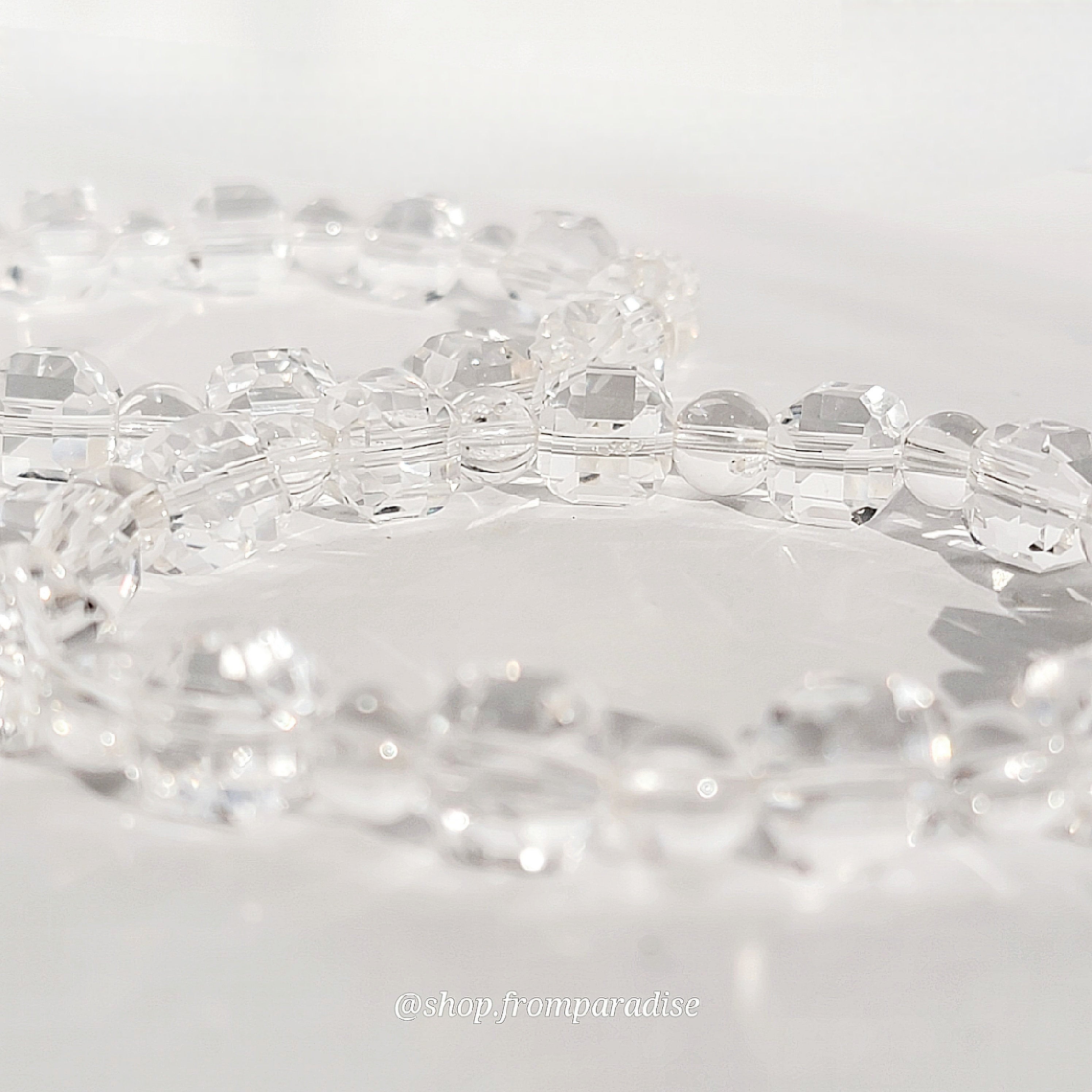 Clear Quartz Cube Bracelet: Clarity & Amplification