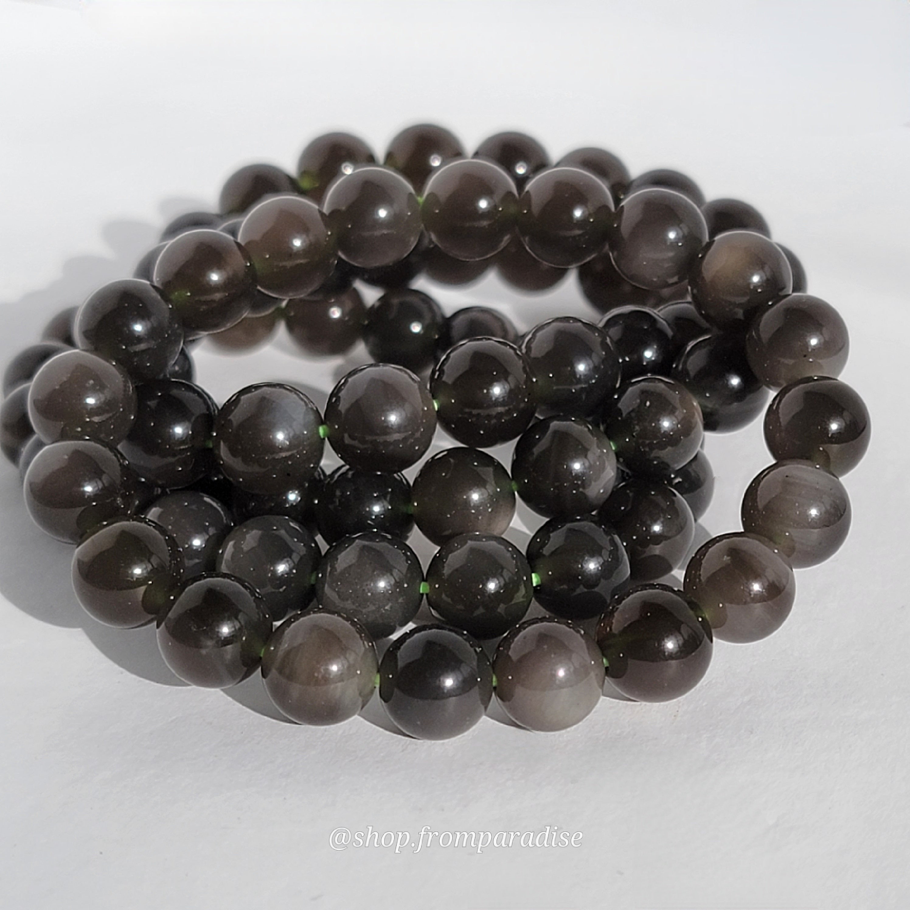 Sirius Meteorite Bracelet: Transformation & Cosmic Connection - Bracelets, Jewelry, Jewelry ( Handmade ), Bracelets (Handmade), Spiritual Jewelry - black, crystal bracelet, gray, grey, stretch bracelet