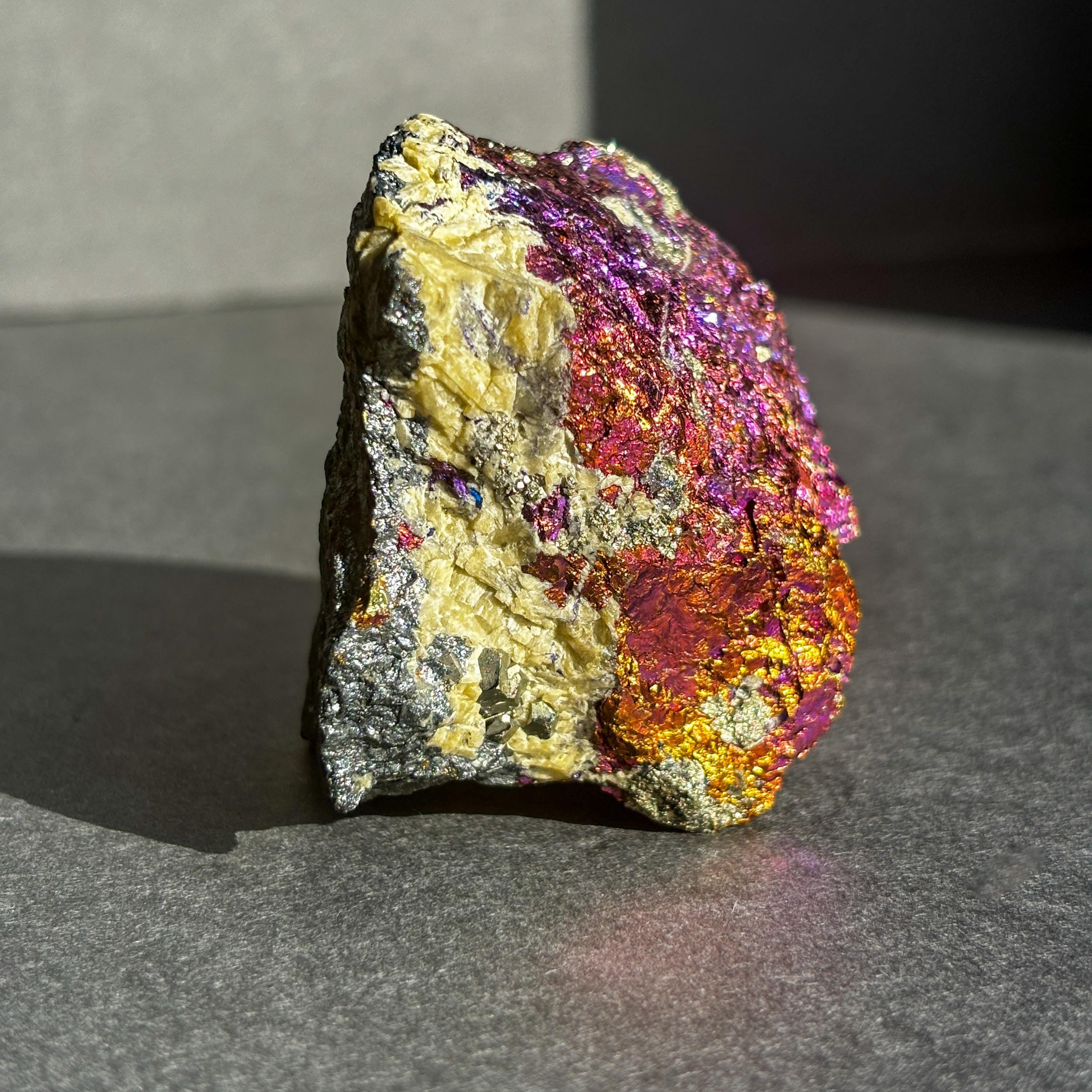 Bornite Specimen - Crystals, Decor Interior - gift, home decor, mineral, ore, peacock, rainbow, rocks, spiritual energy