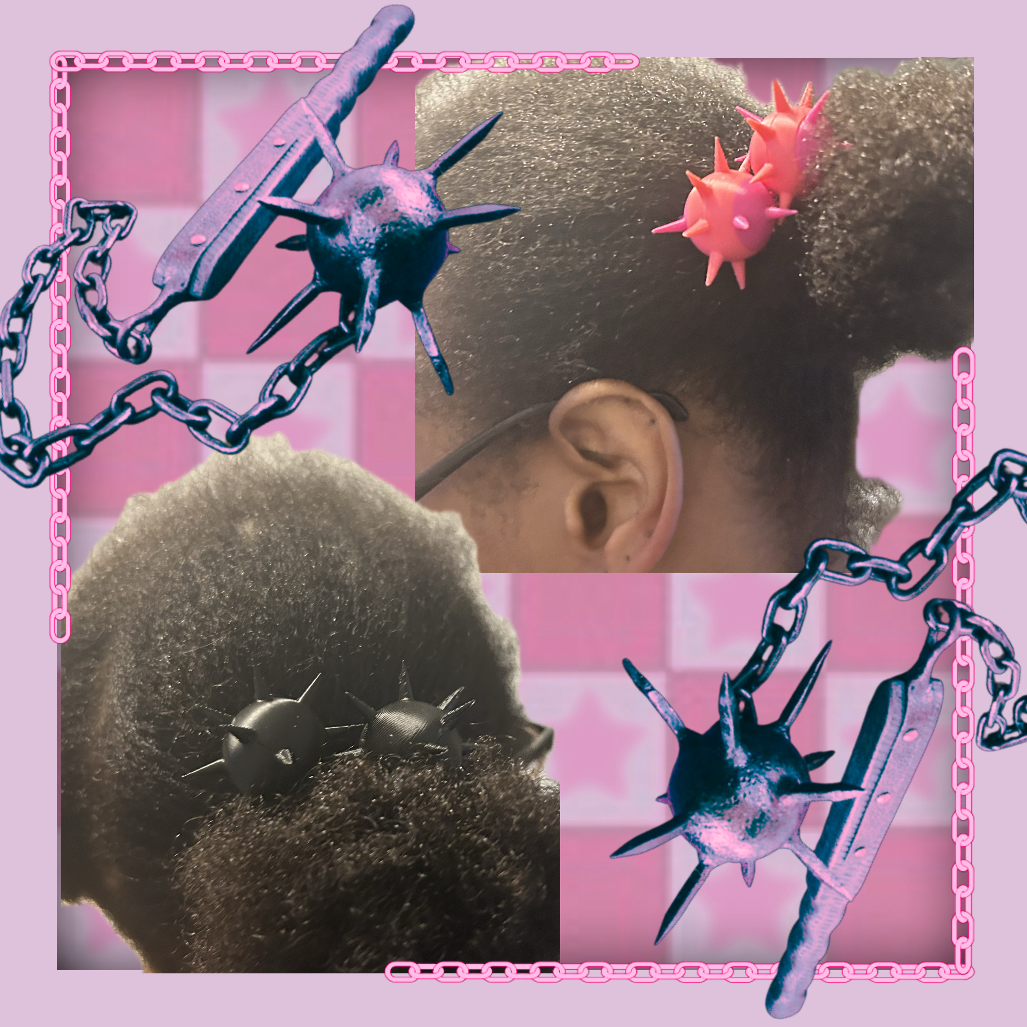 Hair Flails (Hair Balls) - Beauty, Hair, Hair Accessories - alt, alt darling, flail, goth, hair accessories, hair balls, hair flails, knockerballs