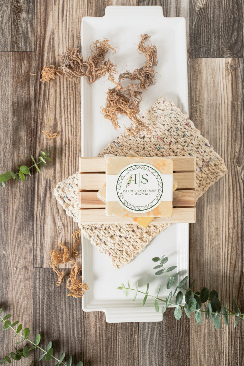 Momma Bear Sea Moss Soap – White Tea & Shea Butter - Beauty, Skincare, Soaps - sea moss