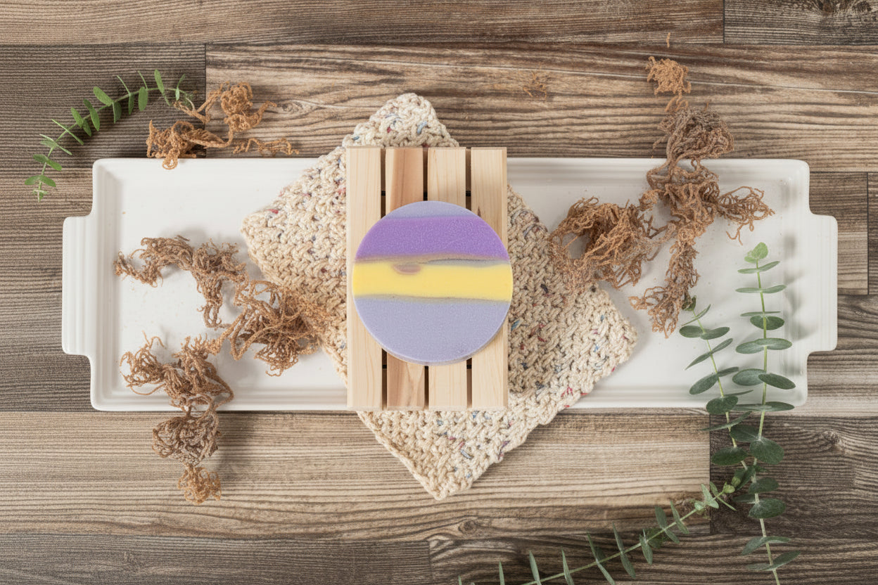 Kiyah’s Sunny Sparkle Sea Moss Soaps Natural Soap Bar - Beauty, Skincare, Soaps - sea moss