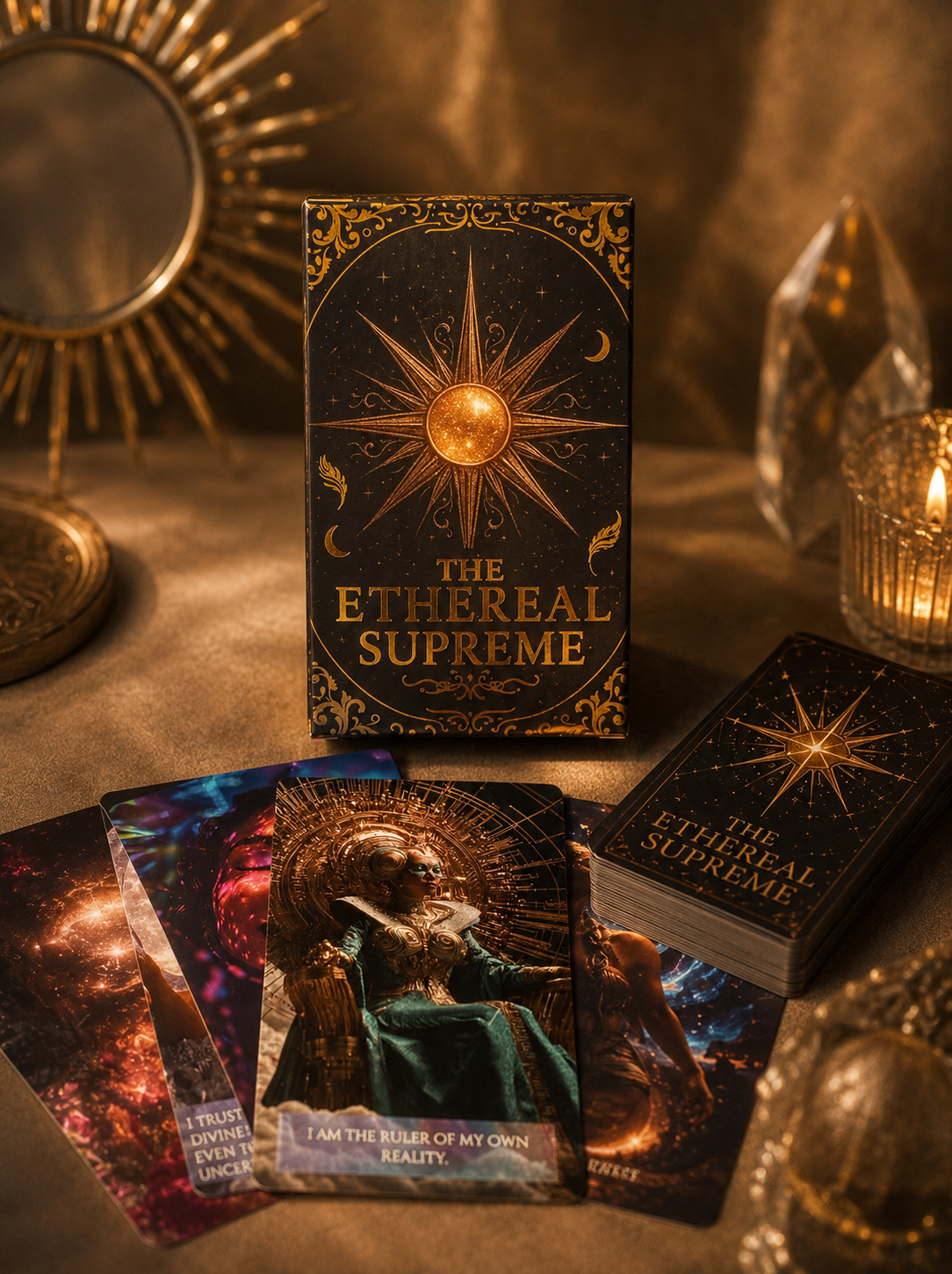 The Ethereal Supreme 90 card Affirmation Deck 1st Edition - Spiritual Cards - affirmation cards, affirmation deck, healing affirmations, manifestation, Ritual Tools, sel, spiritual cards, Spiritual Tools, The Ethereal Supreme