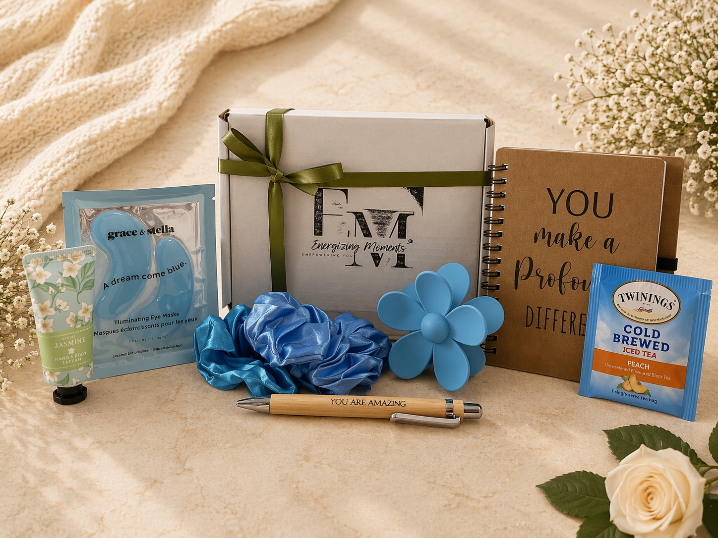 Care On-The-Go Care Box - Care Boxes, Beauty, Mental Health, Wellness, Essentials - **Care On-The-Go Care Box tags:** Care On The Go, Black owned business, busy women gift, care on the go box, care package, comfort gift, encouragement gift, Energizing Moments, everyday care gift, gift box for women, gift for her, mental wellness gift, on the go self care, relaxation gift, rest and reset, self care box, self care gift, thoughtful gift, travel self care, wellness gift box