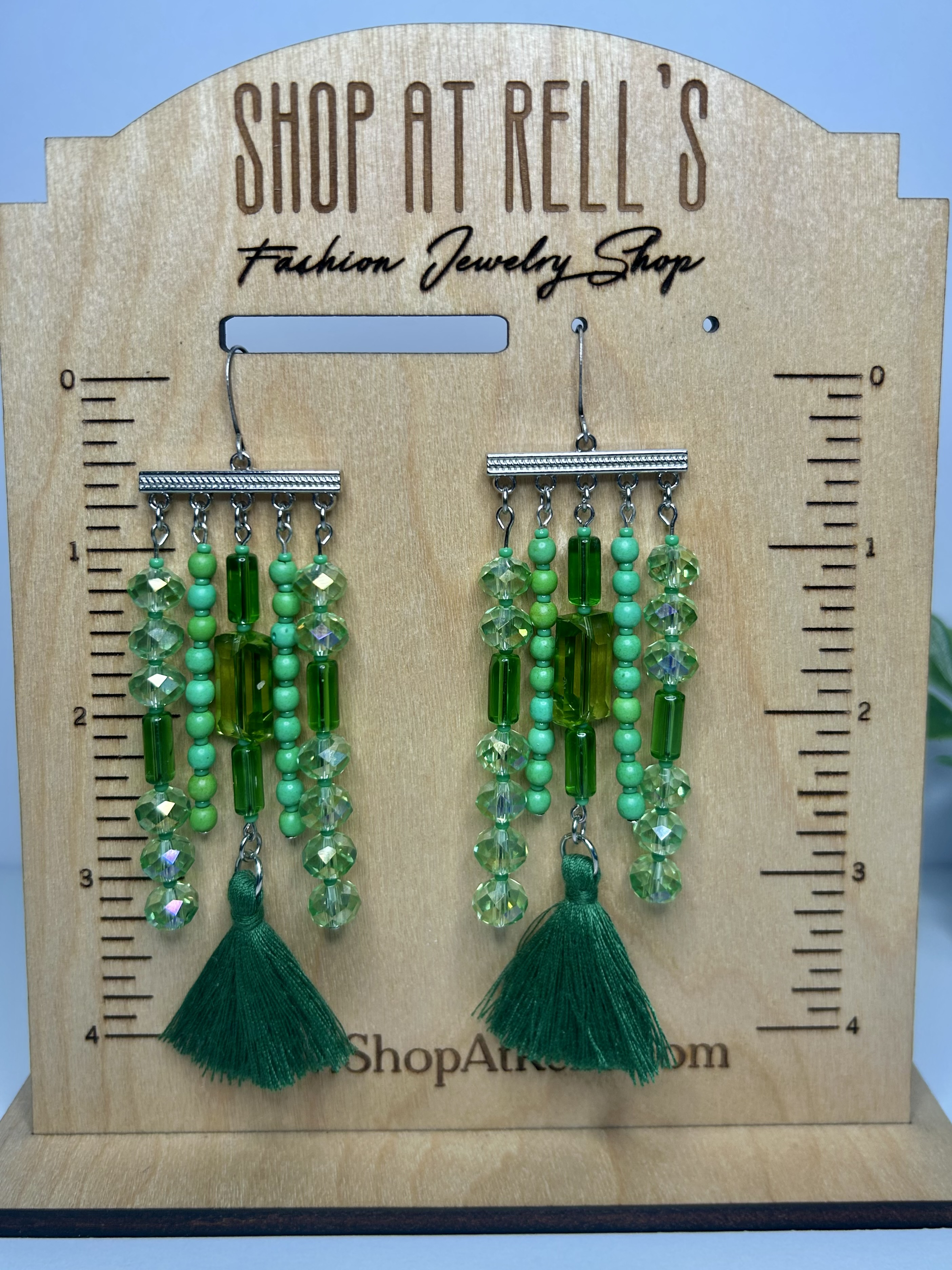 Emerald Rainfall - Fashion, Jewelry, Jewelry ( Handmade ), Earrings (Handmade) - beads, earrings, green, handmade