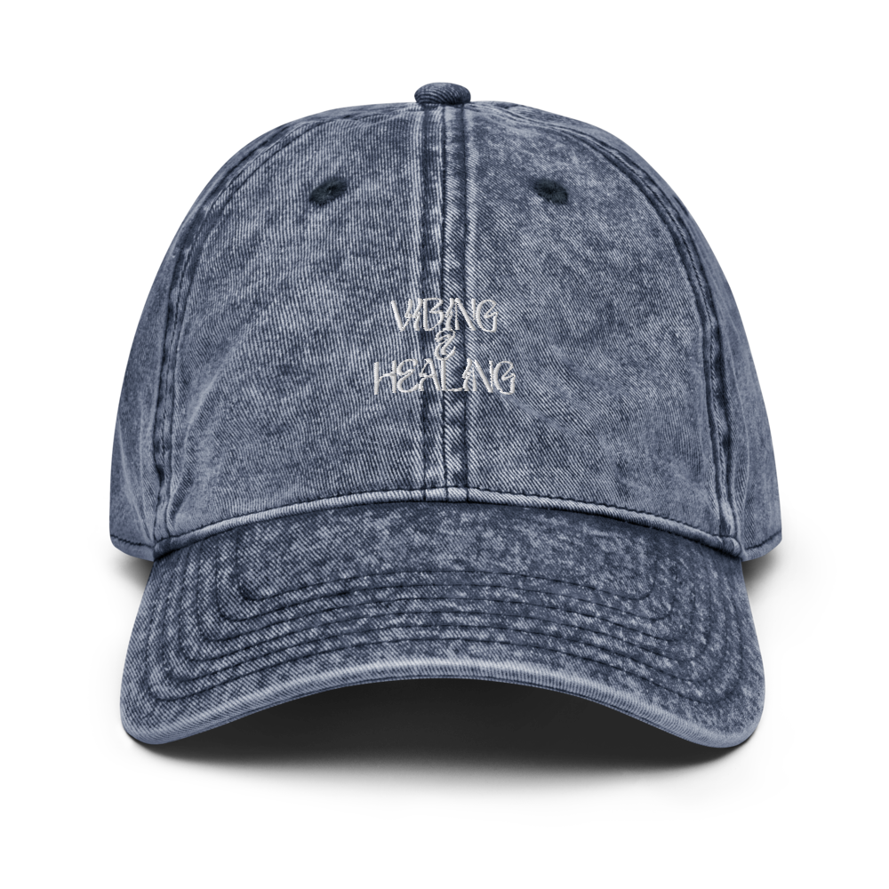 Vibing & Healing Vintage Cap - Hats - fashion, hat, hats, Vintage cap