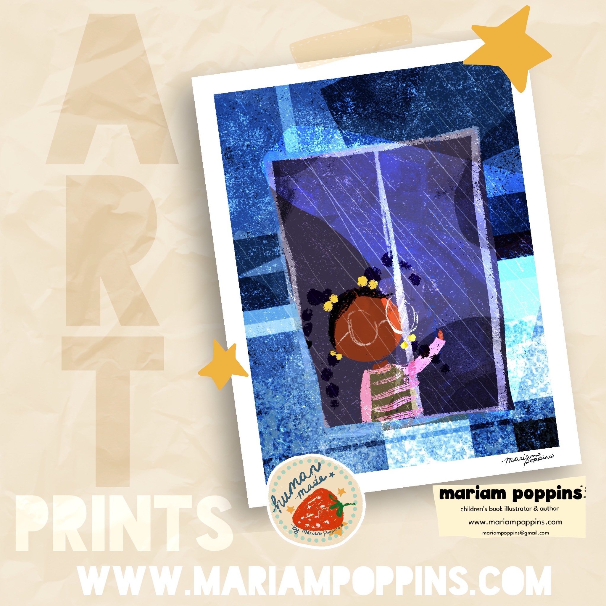 Rainy day, no play Art Print - Art, Prints / Wall Art