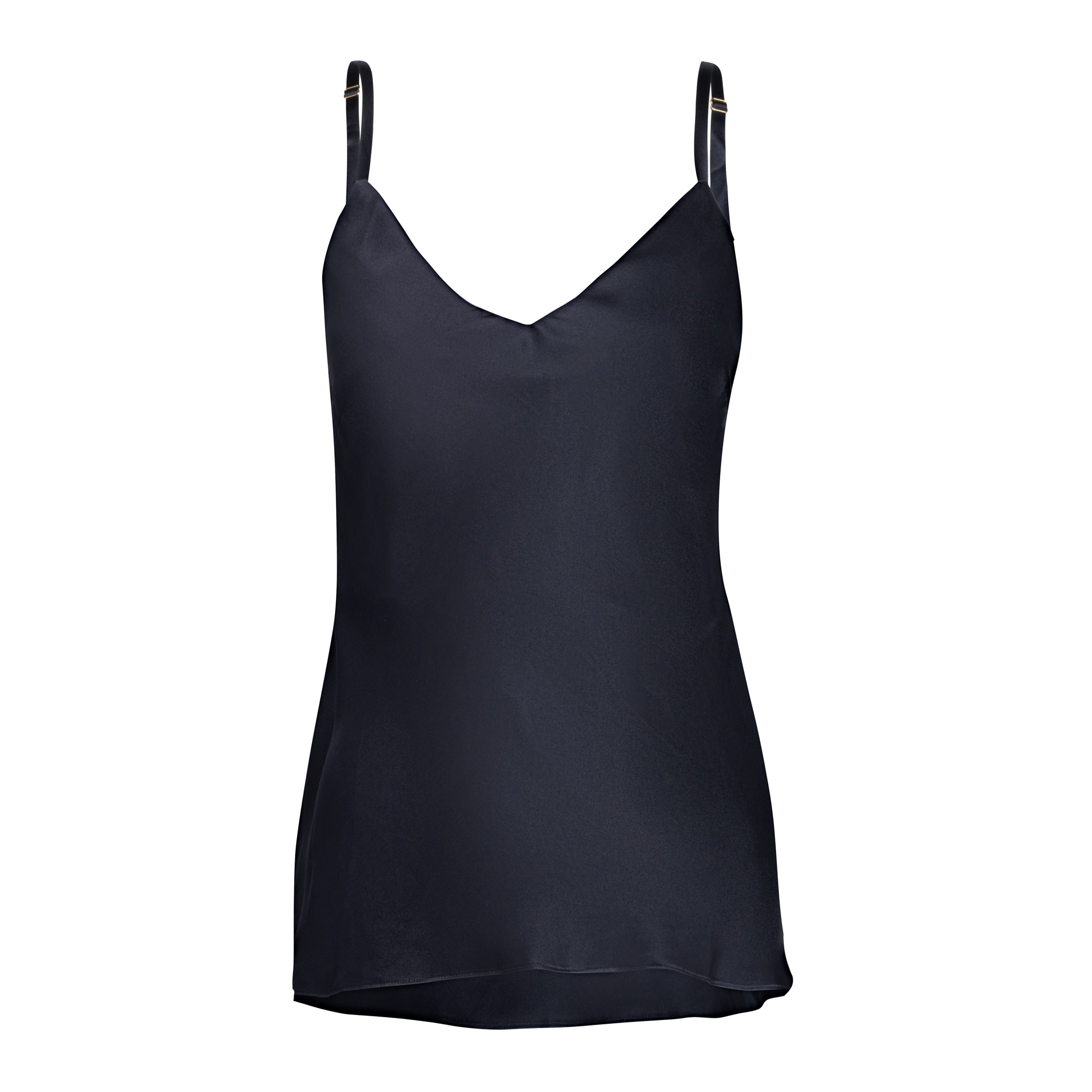 lola silk camisole in noire - Lingerie, Fashion, Clothes - black, cami, camisole, loungewear, noire, silk, silk cami, silk camisole, silk loungewear, silk tank, tank