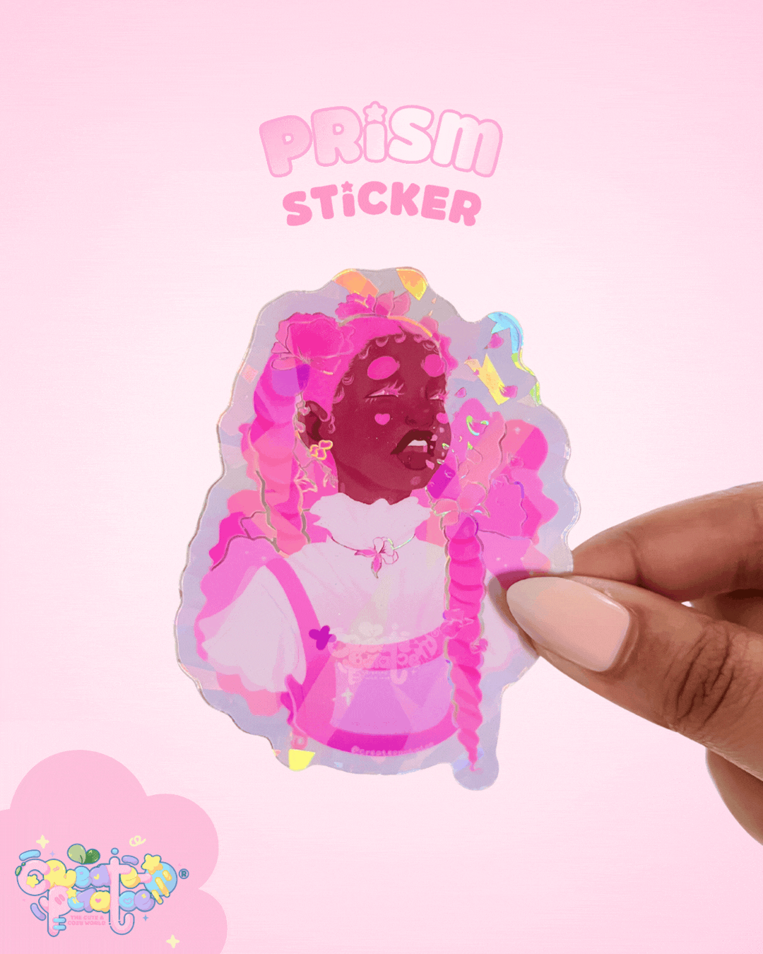 Allergies | Prism Sticker | Kawaii Black Girl Die-Cut Vinyl Sticker - Art, Stickers, (Uncategorized)