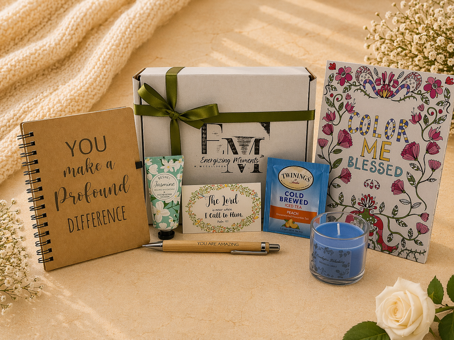 Rest & Reflect Coloring Care Box - Care Boxes, Beauty, Mental Health, Wellness, Essentials - Black owned business, calming gift, care package, coloring care box, coloring gift, comfort gift, creative self care, encouragement gift, Energizing Moments, featured home essentials, gift box for women, gift for her, reflection gift, relaxation gift, Rest and Reflect, rest and reset, self care box, self care gift, thoughtful gift, wellness gift box