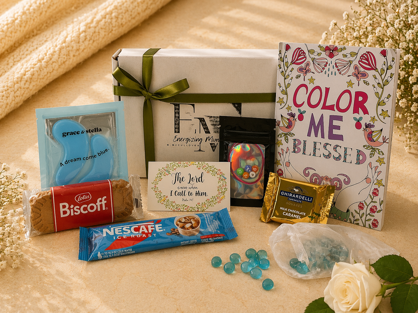 Serene Creations Coloring Care Box - Care Boxes, Beauty, Mental Health, Wellness, Essentials - **Serene Creation Coloring Care Box tags:** Serene Creation, Black owned business, calming gift, care package, coloring care box, coloring gift, comfort gift, creative self care, encouragement gift, Energizing Moments, gift box for women, gift for her, mindfulness gift, peaceful gift, relaxation gift, rest and reset, self care box, self care gift, thoughtful gift, wellness gift box