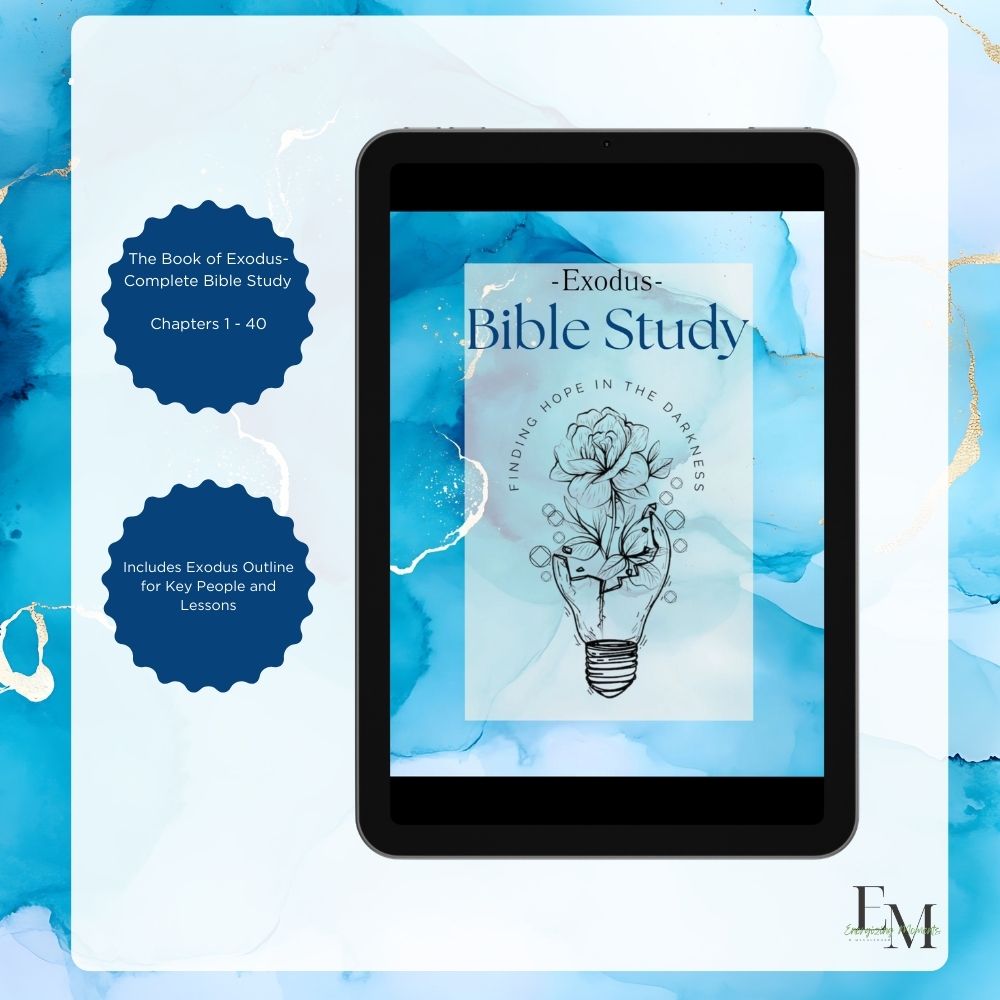 Exodus Complete Bible Study - Stationery, Books, Journaling & Affirmations, Mental Health - **Exodus Complete Bible Study tags:** Exodus Bible Study, Bible study for women, Bible study journal, Bible study workbook, Christian digital product, Christian self care, Christian workbook, digital Bible study, digital workbook, Energizing Moments, Exodus study, faith resource, GoodNotes Bible study, guided Bible study, Kindle Scribe Bible study, Old Testament study, printable Bible study, scripture study, spiritual growth