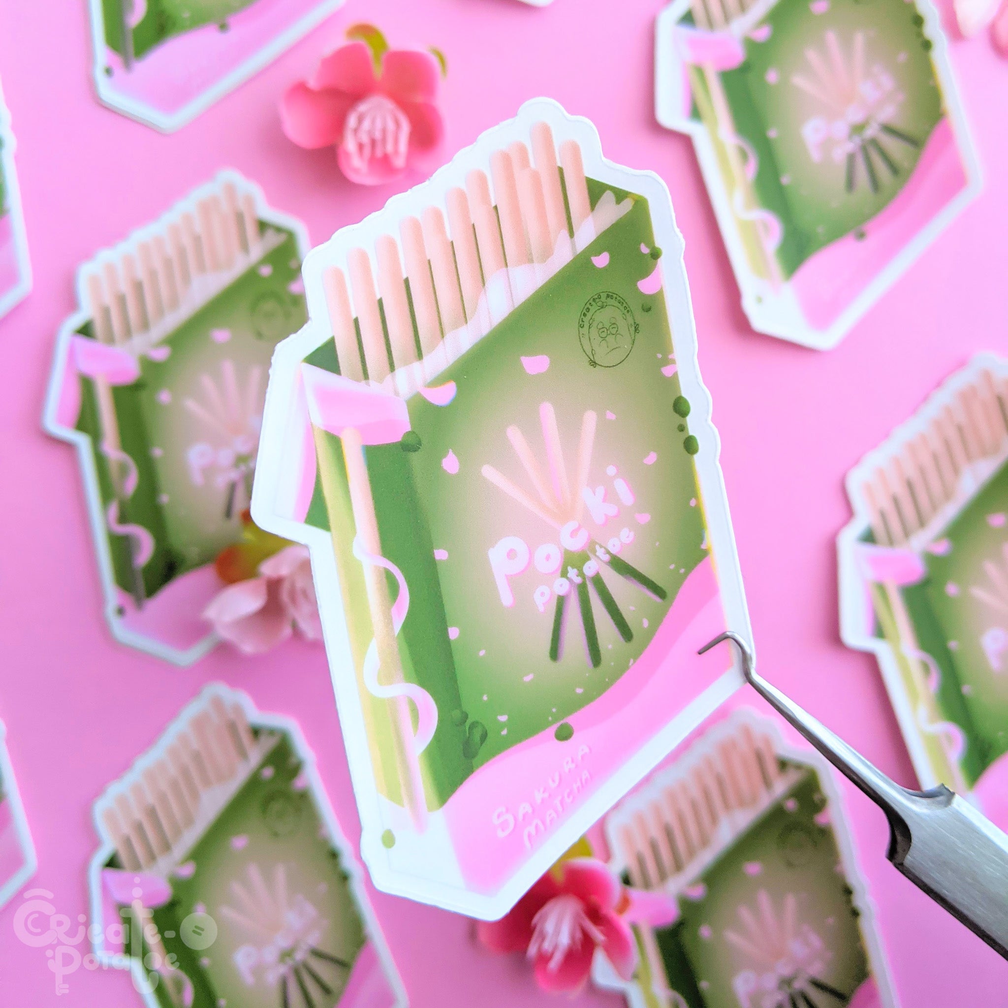 Sakura Matchi Pocki | Kawaii Die-Cut Vinyl Decal Sticker - Art, Stickers, (Uncategorized)