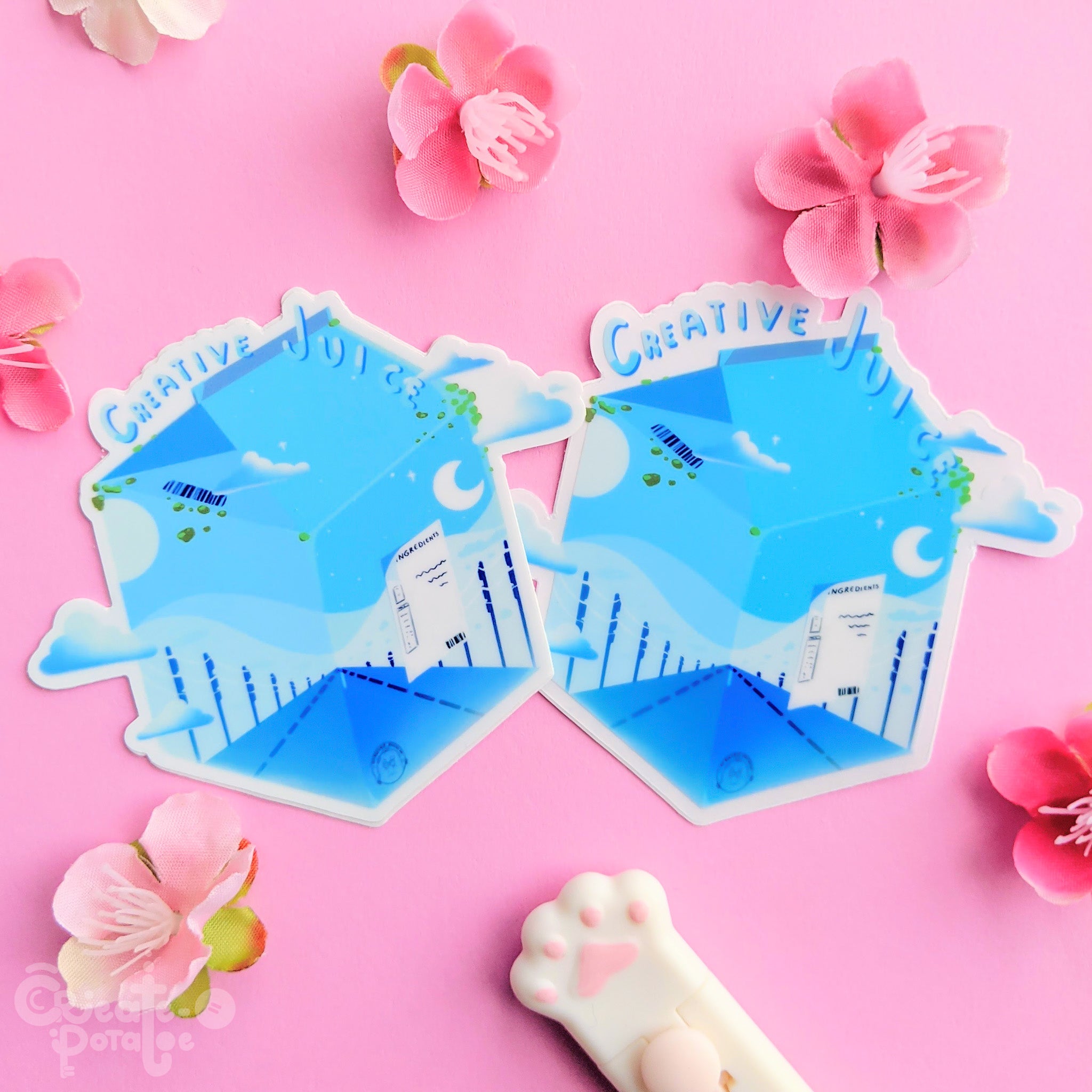 Creative Juice Clear & Die-Cut Sticker | Die-Cut Vinyl Decal - Art, Stickers, (Uncategorized)