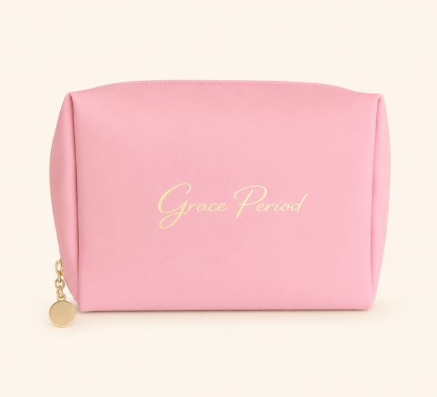 Grace Period Travel Pouch - Health, Menstrual - Black owned business, discreet storage, emergency kit, feminine care, menstrual pouch, period care, period essentials, period pouch, period preparedness, travel pouch, waterproof pouch, womens health