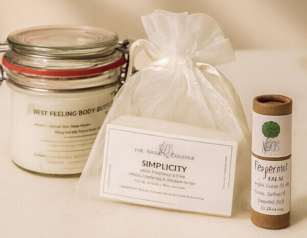 Glow Bundle – Body Butter, Soap & Lip Balm - Beauty, Skincare - body butter, dry skin care, Glow Bundle, handcrafted skincare, handmade soap, moisturizing body care, natural skincare bundle, Niko’s Naturals, peppermint lip balm, self-care gift set, skin and lip care, small-batch skincare