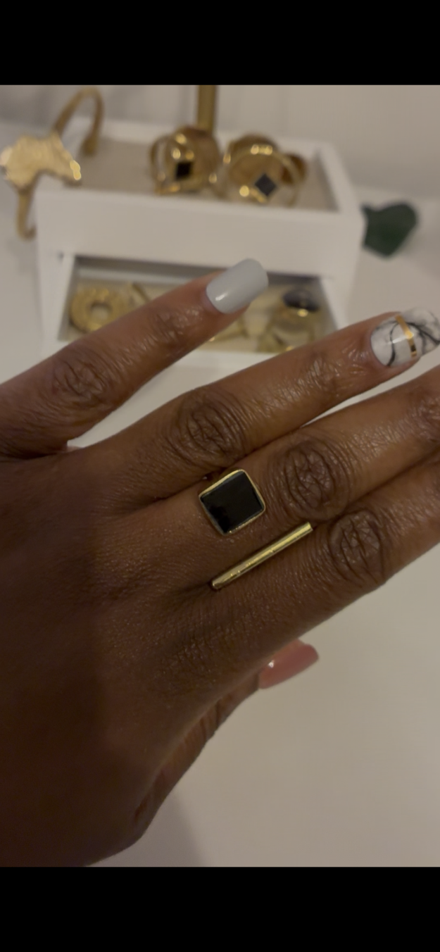 Nairobi Noir Cow Horn Ring - Fashion, Finger Rings, Women's Rings - african, Afrocentric, Brass, fashion, rings, unique