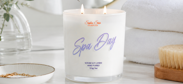 Spa Day Soy Candle - Essentials, Candles - #CandledWithCare #BubbleCandles #DecorativeCandles #HomeDecor #HousewarmingGift, lavender candles, soy