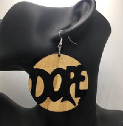 Dope Wooden Earring- Engraved & Light Weight - (Uncategorized)