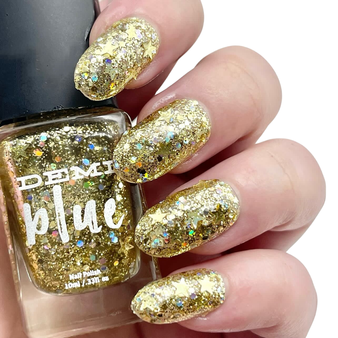 Golddish – Glittery Gold Shimmer Vegan Nail Polish - Nail Polish, Nails, Beauty, (Uncategorized)