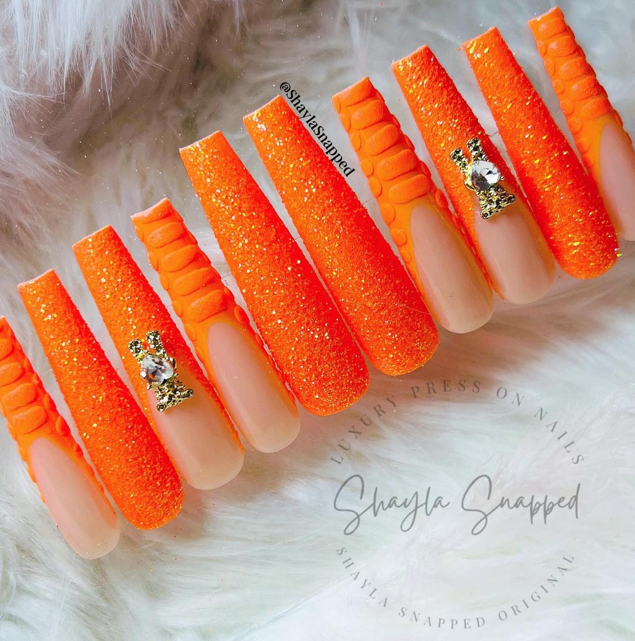 Orange Crush - Nail Press-ons, (Uncategorized)