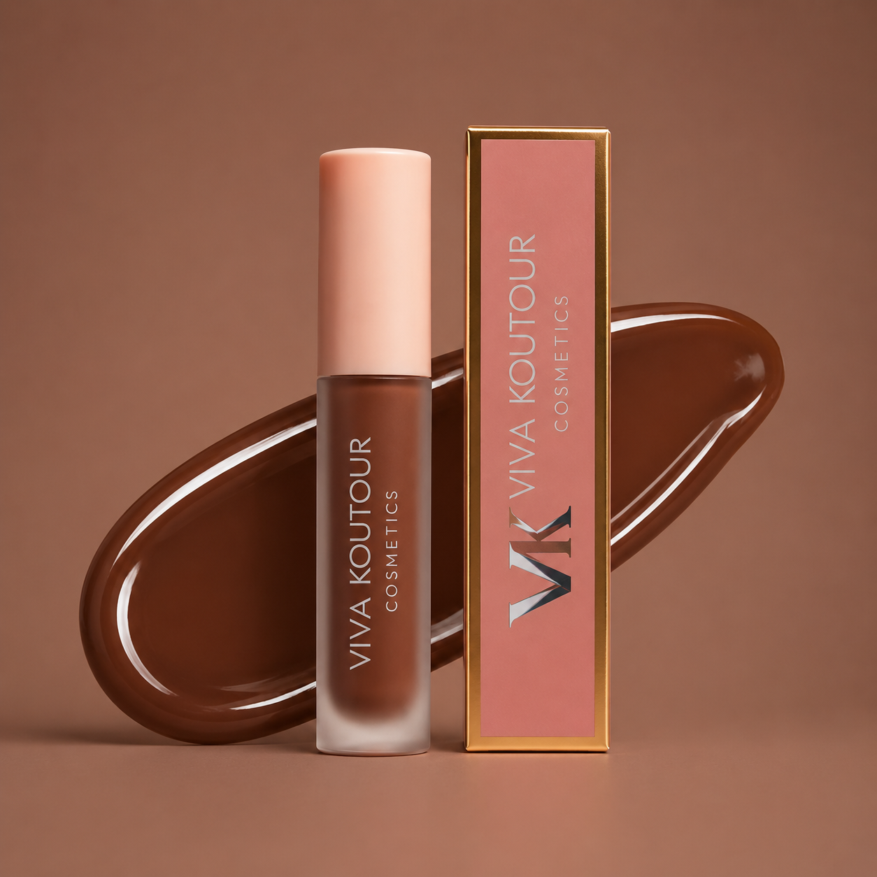 Mocha Brown Lip Gloss – High-Shine Non-Sticky Shimmer - Lip Gloss