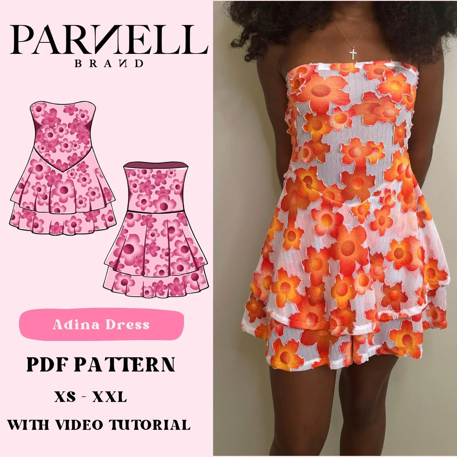 Adina Summer Sun Dress | PDF Sewing Pattern | - Fashion, Handmade / Crochet / Knitting, (Uncategorized)