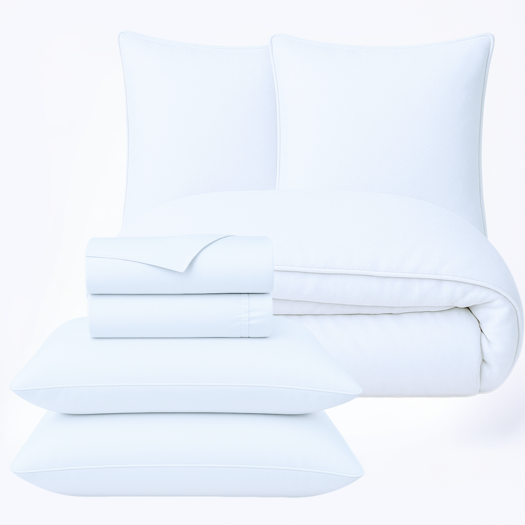 Queen Polished Bed Bundle - Home Essentials, Decor Interior, Bedroom, Bedsheets, Pillow Cases - bedding, comforter, cotton, duvet, duvet cover, king sheets, pillow, pillow case, queen sheets, sham, sheet set