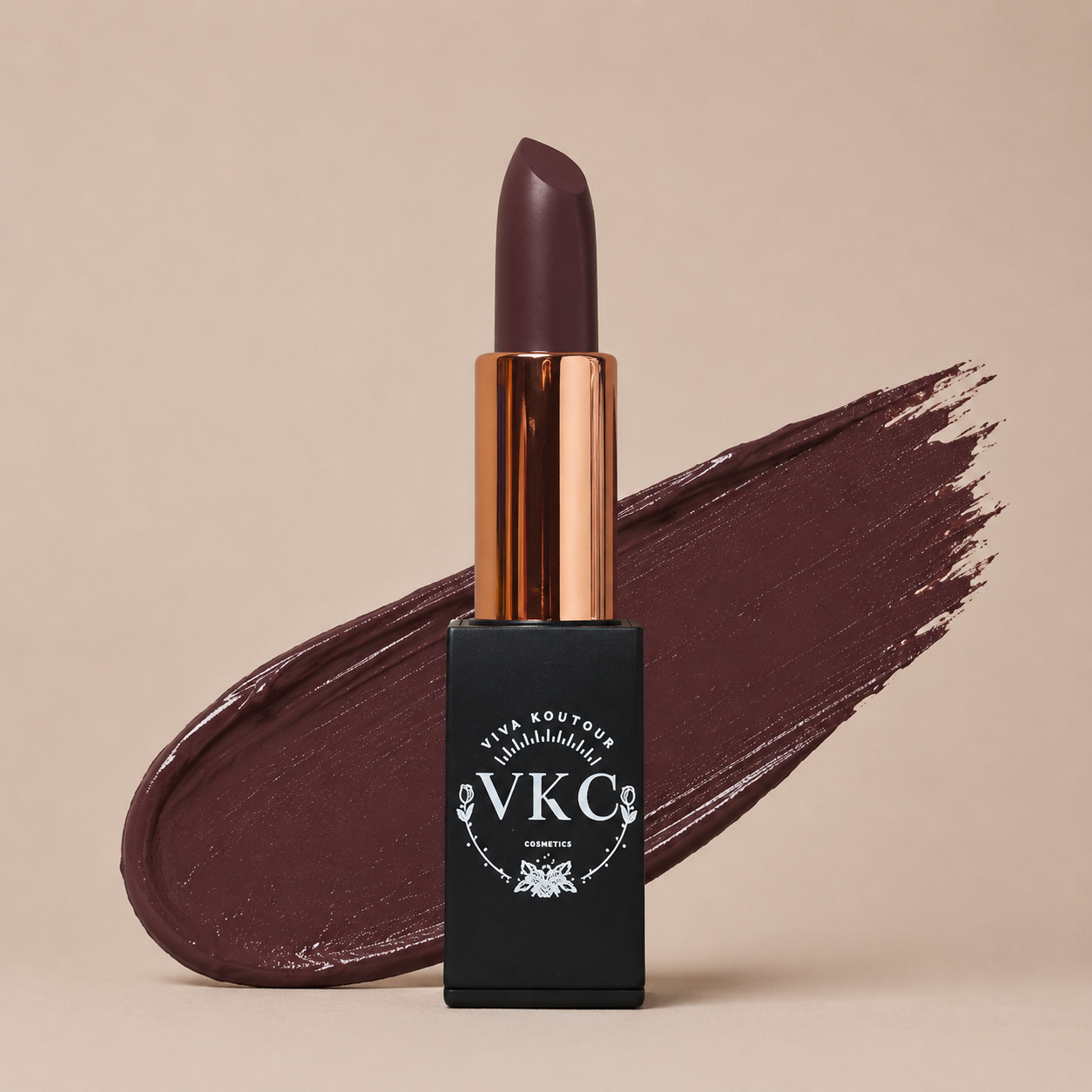 Wine Berry Cream Lipstick – Deep Burgundy-Brown, High-Shine - (Uncategorized) - Cream Lipsticks, Lipstick, Viva Koutour Cosmetics