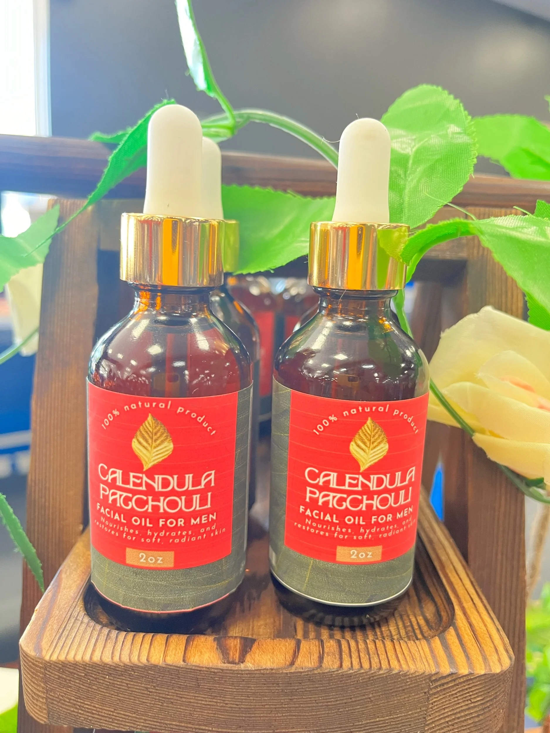 Calendula Patchouli Facial Oil for Men - Oils / Serums