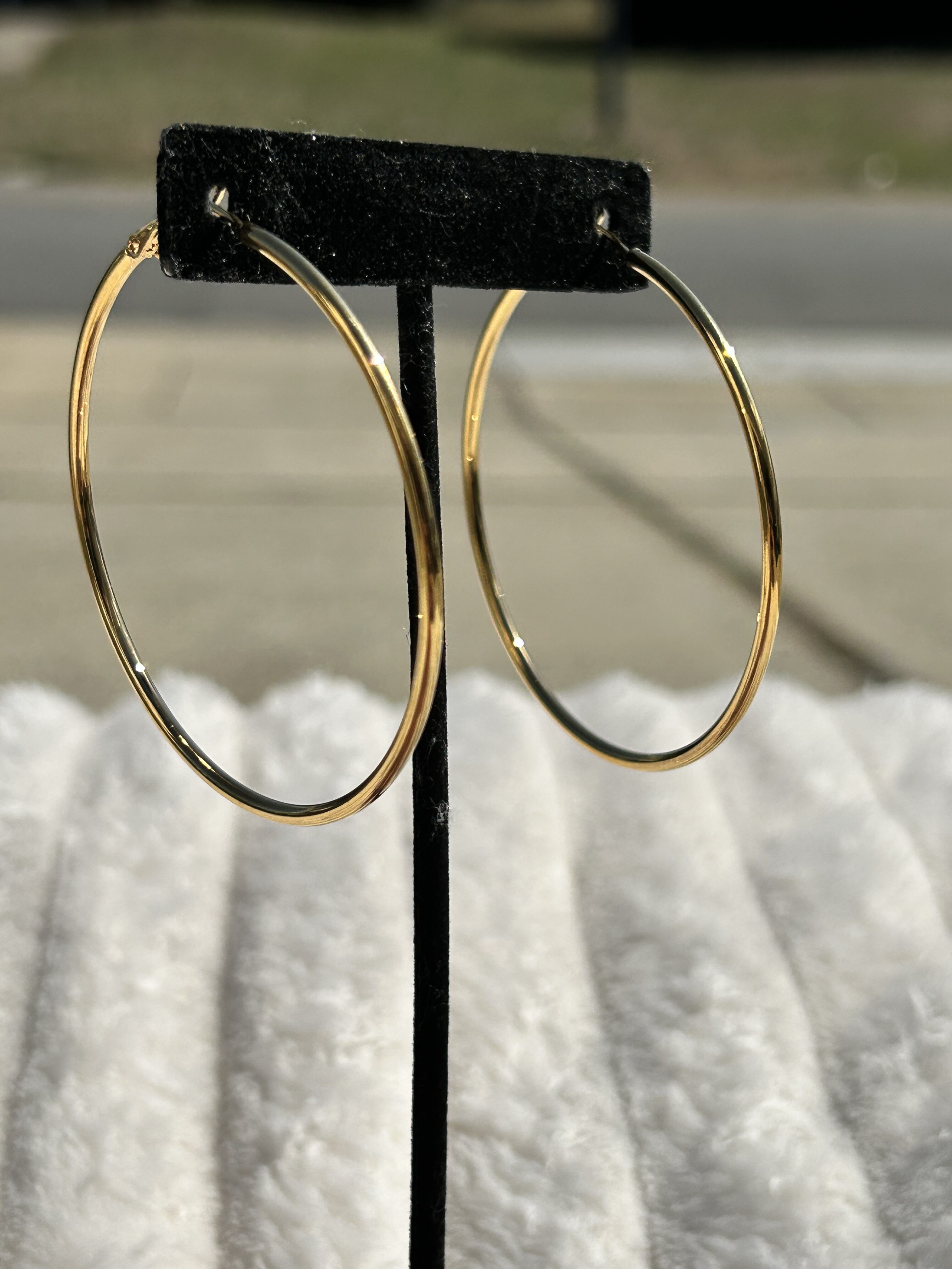 24K Gold Plated Hoop Earring - Accessories - earrings, GoldPlated, Hoops