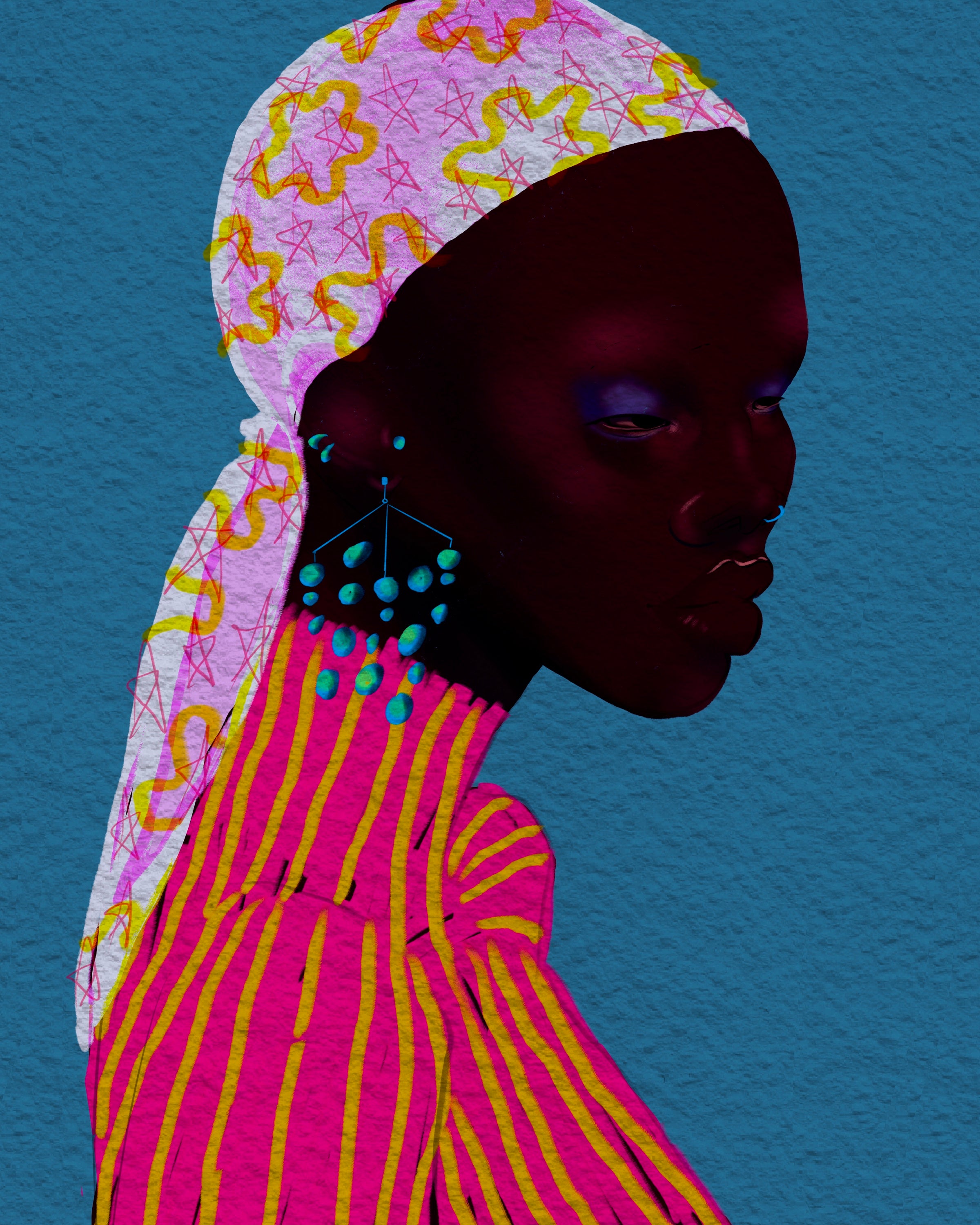 Pink Scarf - Art, Prints / Wall Art, (Uncategorized)