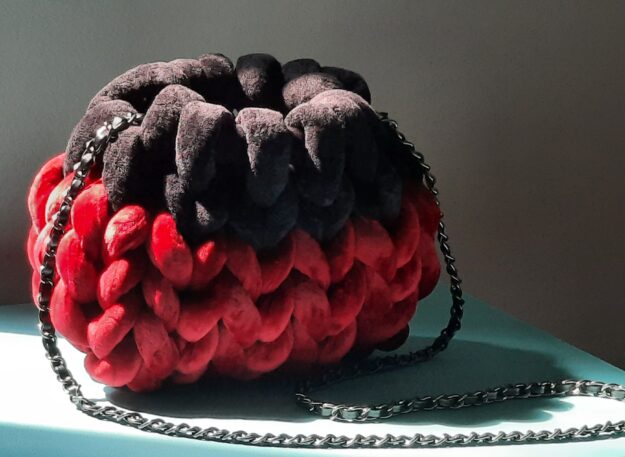 Cross Body Handbag - Handbags - hand knit, handbags, handmade, Purses, velvet handbags