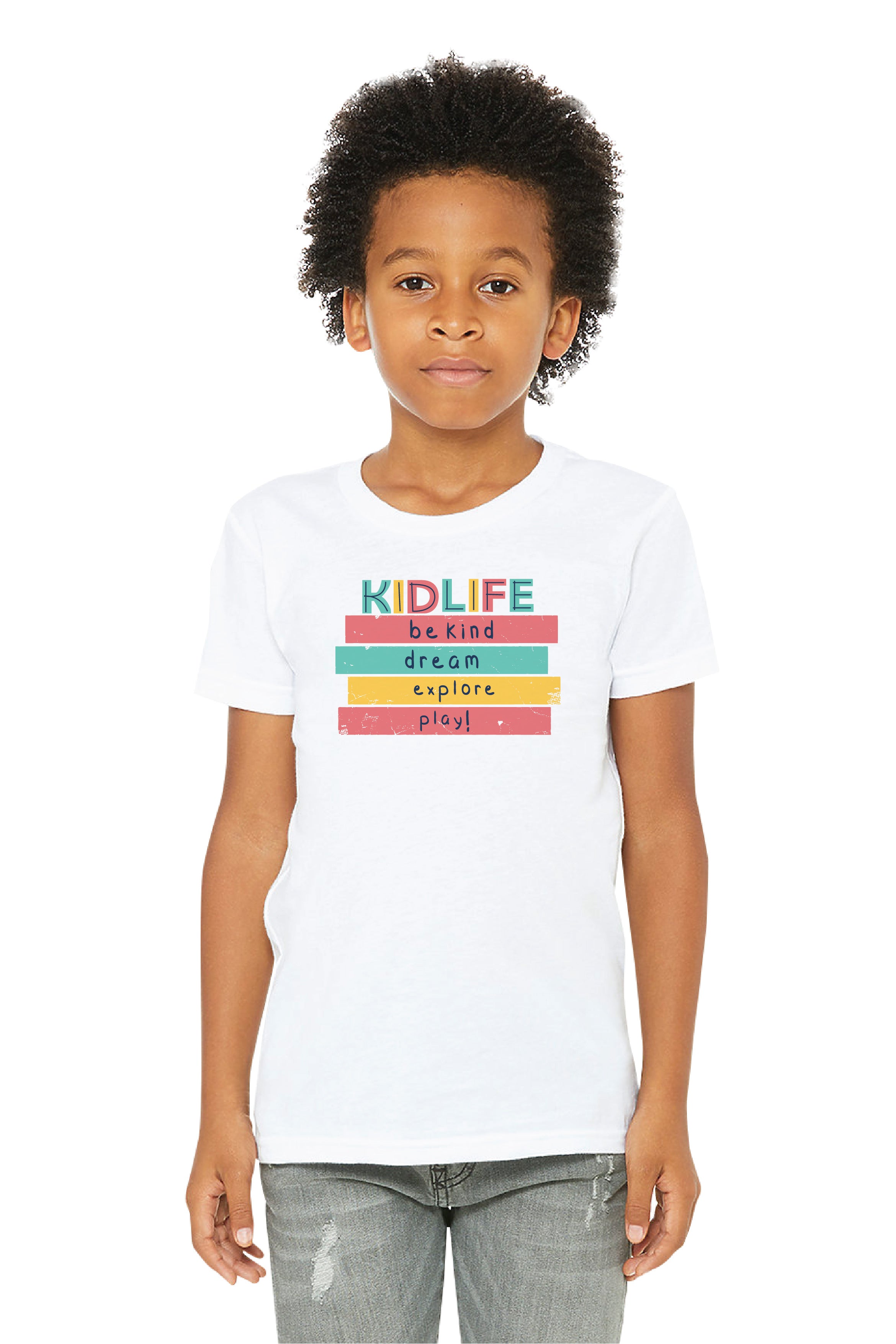 KIDLIFE BE KIND, DREAM, EXPLORE, PLAY TSHIRT - Fashion, Clothes, Children's Clothes, Children's Shirts, (Uncategorized)